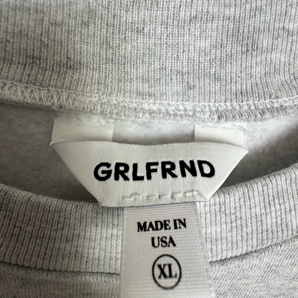GRLFRND HOMIE Heather Gray Sweatshirt size XL X-Large - Picture 4 of 5